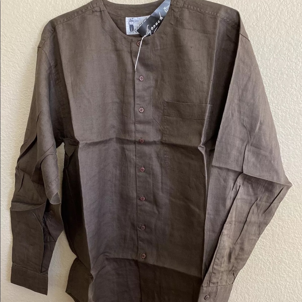 Goouch Men’s Long Sleeve Shirt New Color Brown